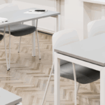 Stol med armstöd, tygsits och plastrygg - Choice - Bild 4