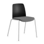 Stol med tygsits, plastrygg och fyrbensstativ - Choice - Bild 2